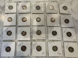 US SILVER BARBER DIMES "LIST IN PHOTOS"