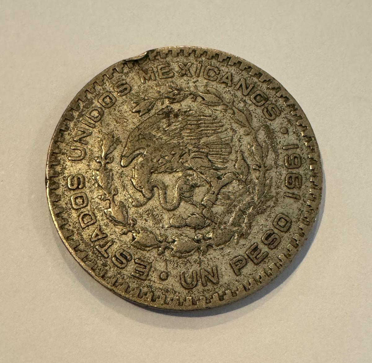 1961 Mexican (Mexico) One Peso Silver Coin - Old World Silver