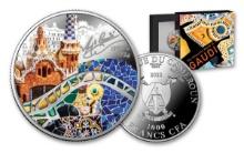 2022 Cameroon 1-oz Silver World of Gaudi Colorized Proof