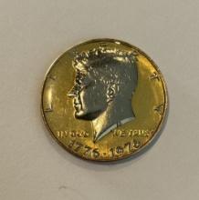 1776-1976 HALF DOLLAR GOLD TONED COIN