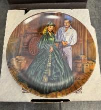 COLLECTIBLE CERAMIC PLATE - R KURSAR PAINT - IN ORIGINAL BOX WITH PAPERS