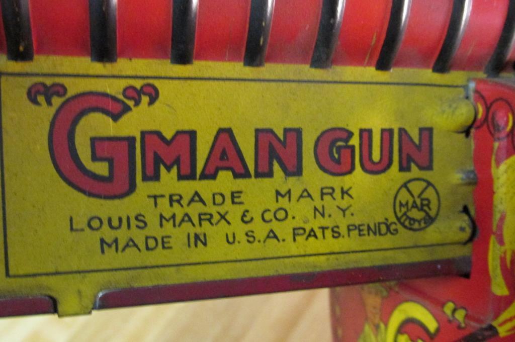 Vintage G-Man Tin Gun