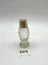 Small clear and gold owl Avon bottle