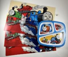 Thomas the Tank engine place settings and plate