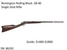 Remington Rollinhg Block .38-40 Single Shot Rifle