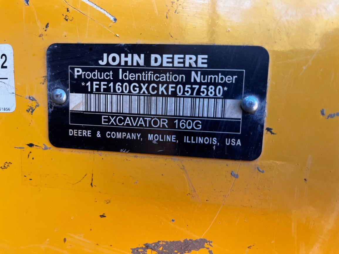 2019 John Deere 160G Hydraulic Excavator