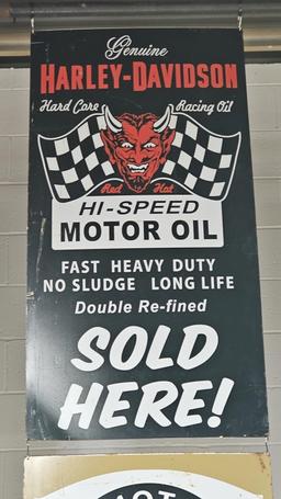Harley Davidson Higjlh Speed Motor Oil Sign