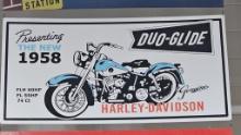 Harley Davidson Duo Glide metal Sign