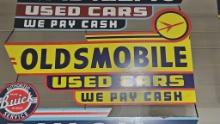 Oldsmobile Used Cars Metal Sign