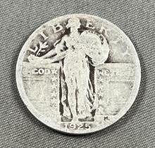 1925 Standing Liberty Quarter, 90% Silver