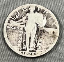 1928-S Standing Liberty Quarter, 90% Silver