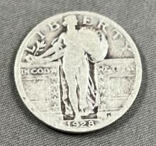1928 Standing Liberty Quarter, 90% Silver