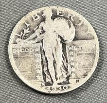 1930-S Standing Liberty Quarter, 90% Silver
