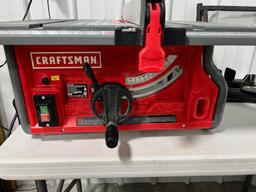 Craftsman 10 inch table saw, see note below