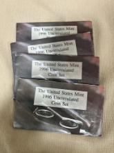 4- 1996 US UNC Mint Sets, SELLS TIMES THE MONEY