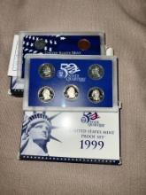 2- 1999 US COMPLETE Proof Sets, SELLS TIMES THE MONEY