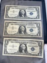 3- 1957 Silver Certificates, Sells times the money