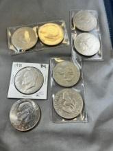 8- Asst. Date Eisenhower Dollar coins
