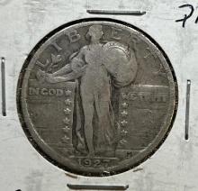 KEY DATE 1927-S Standing Liberty Quarter Dollar, 90% Silver