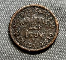 W& A.J. Packard Hardware and Iron Civil War Token Youngstown Ohio