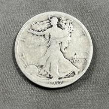 1917 US Walking Liberty Half Dollar, 90% Silver