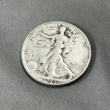 1945 US Walking Liberty Half Dollar, 90% Silver