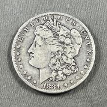 1881-O Morgan Silver Dollar, 90% silver