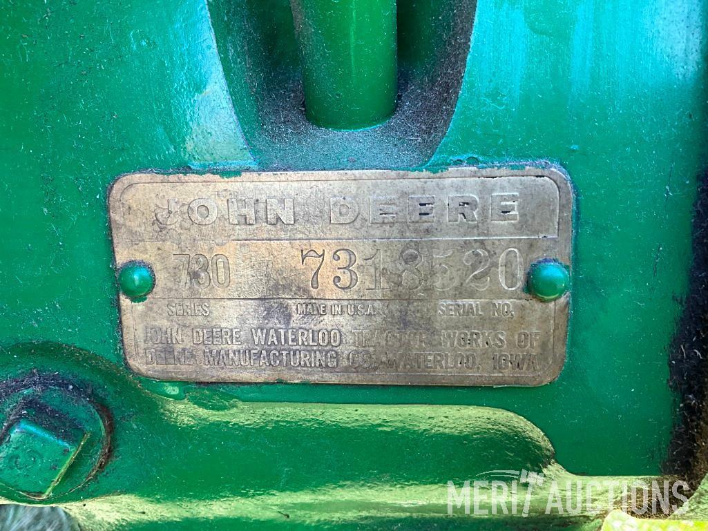 1959 John Deere 730 diesel tractor