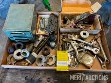 Vise grips, wood plane, wrenches, cylinder stop etc.