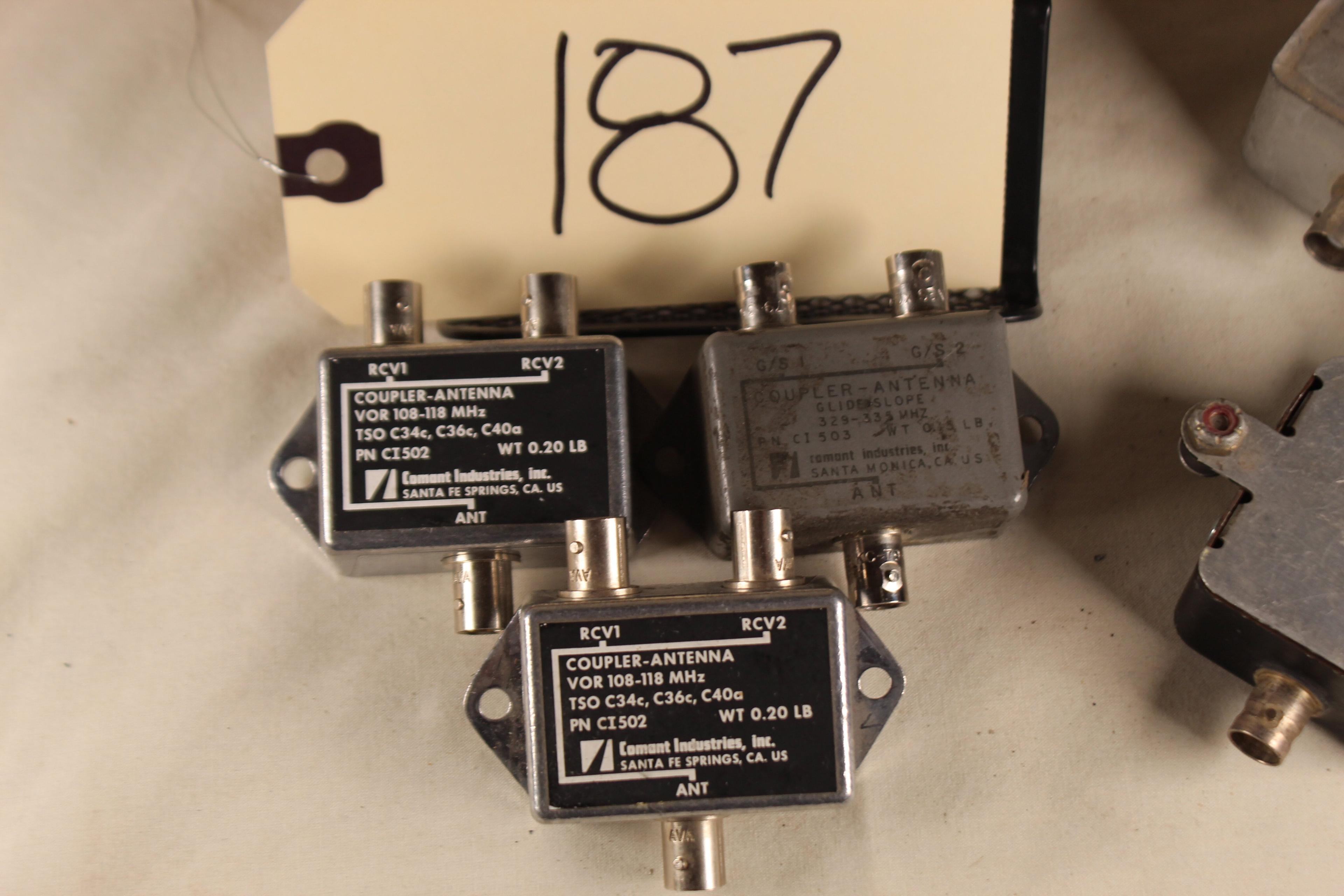 Lot of 3 Comant Coupler-Antenna PN CI502/Lot of 3 Dorne & Margolin NAV Diplexer