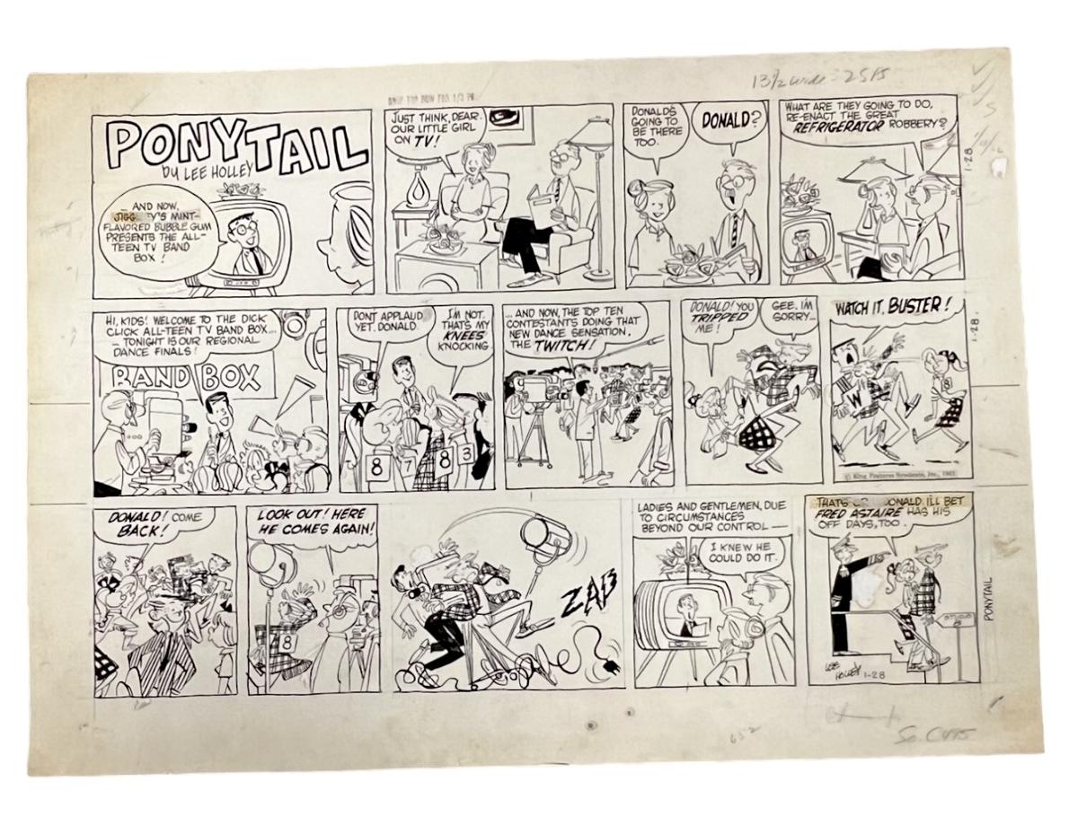 PONY TAIL BY LEE HOLLEY Original Comic Art Storyboard Hand Drawn Art