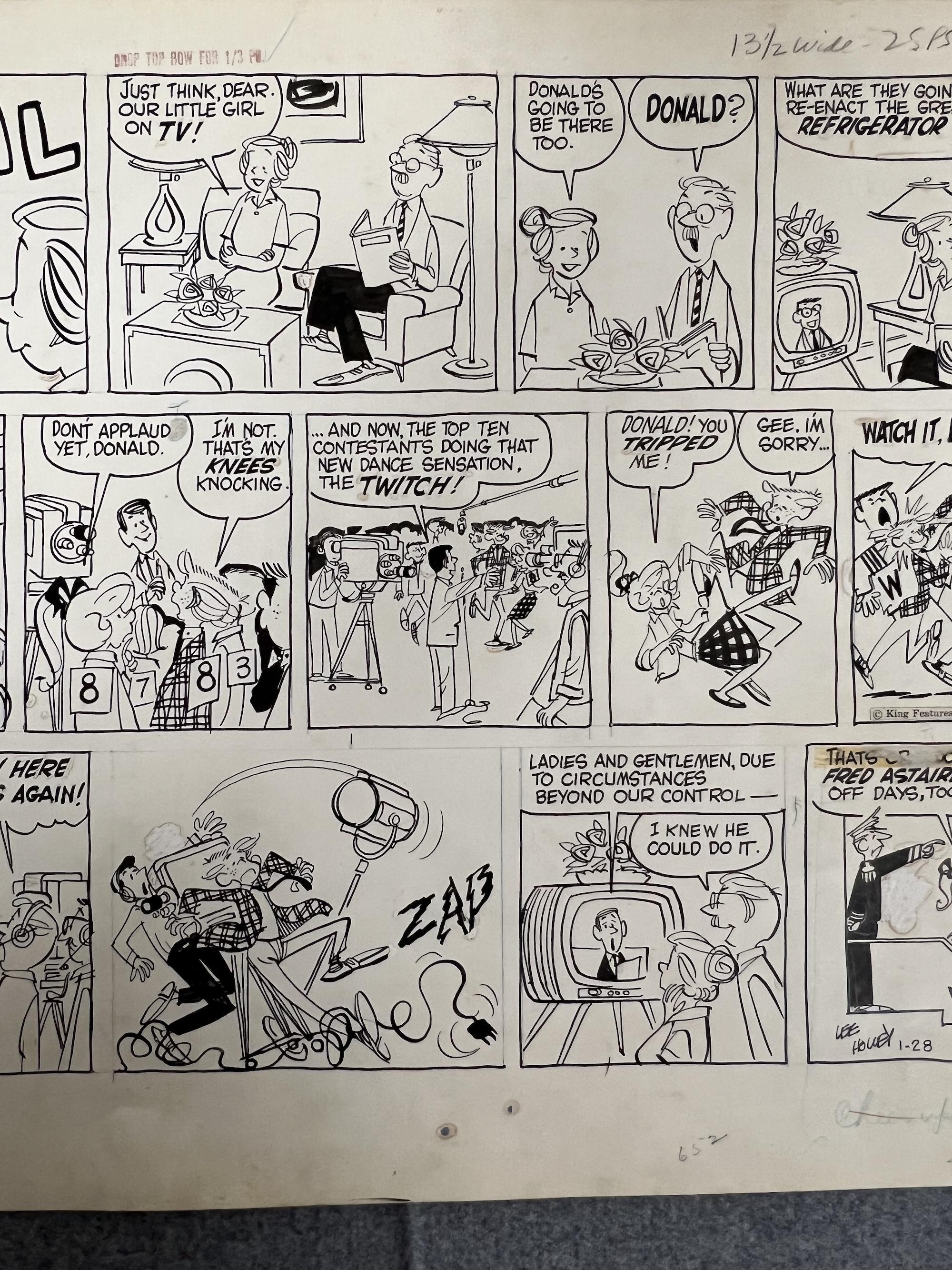 PONY TAIL BY LEE HOLLEY Original Comic Art Storyboard Hand Drawn Art