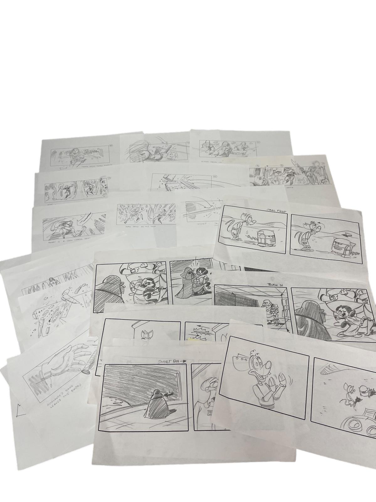 ORIGINAL RARE THE ANIMATION PRODUCTION STORY BOARD DRAWING COLLECTION LOT