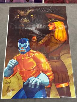 Signed Comic Art Print Collection Lot