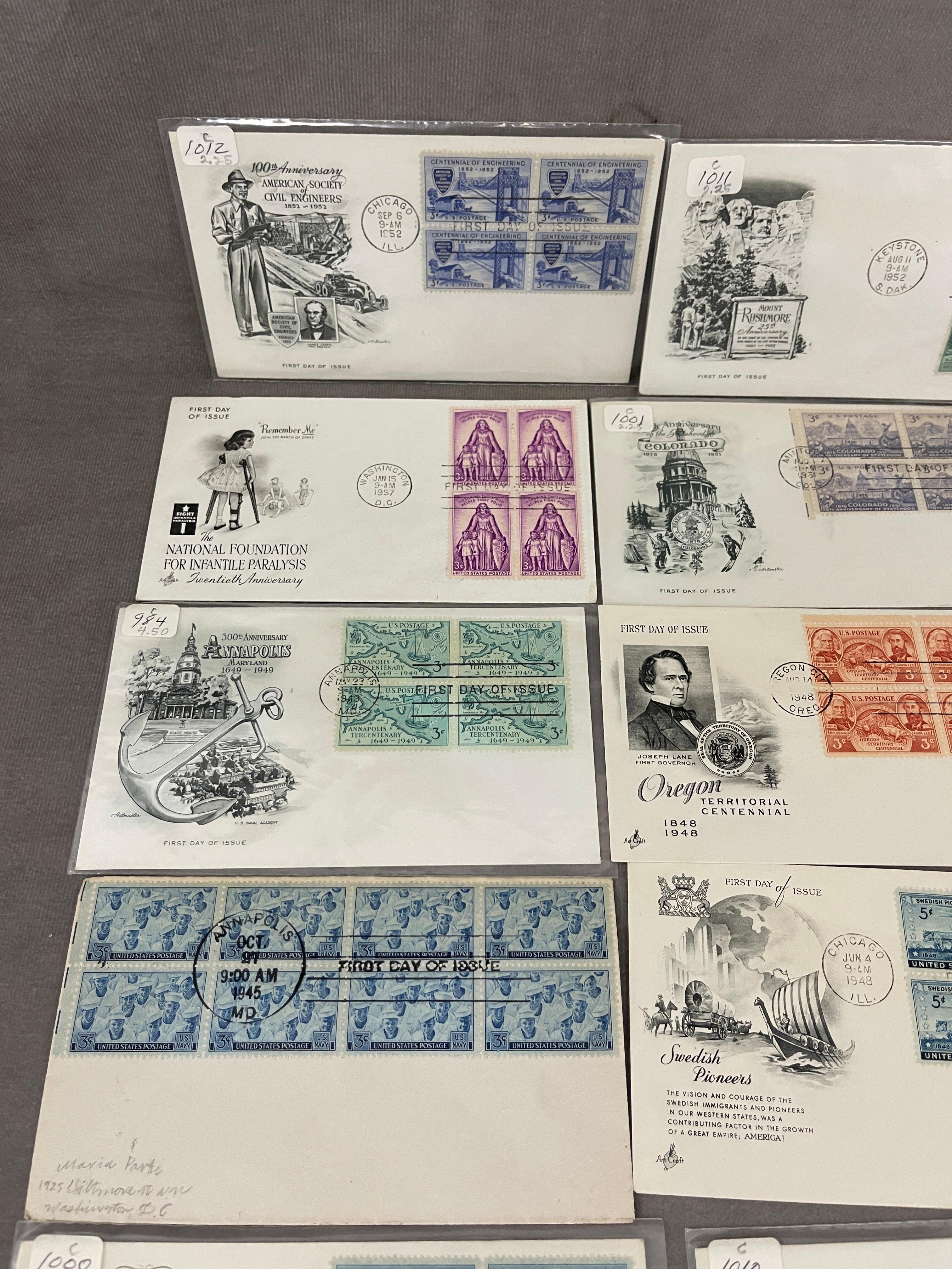 Vintage First Day Issue Envelope with Stamp Collection Lot