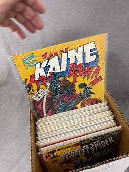 Comic Book Short Box Hulk, Spider-Man, Captain America Collection 120+