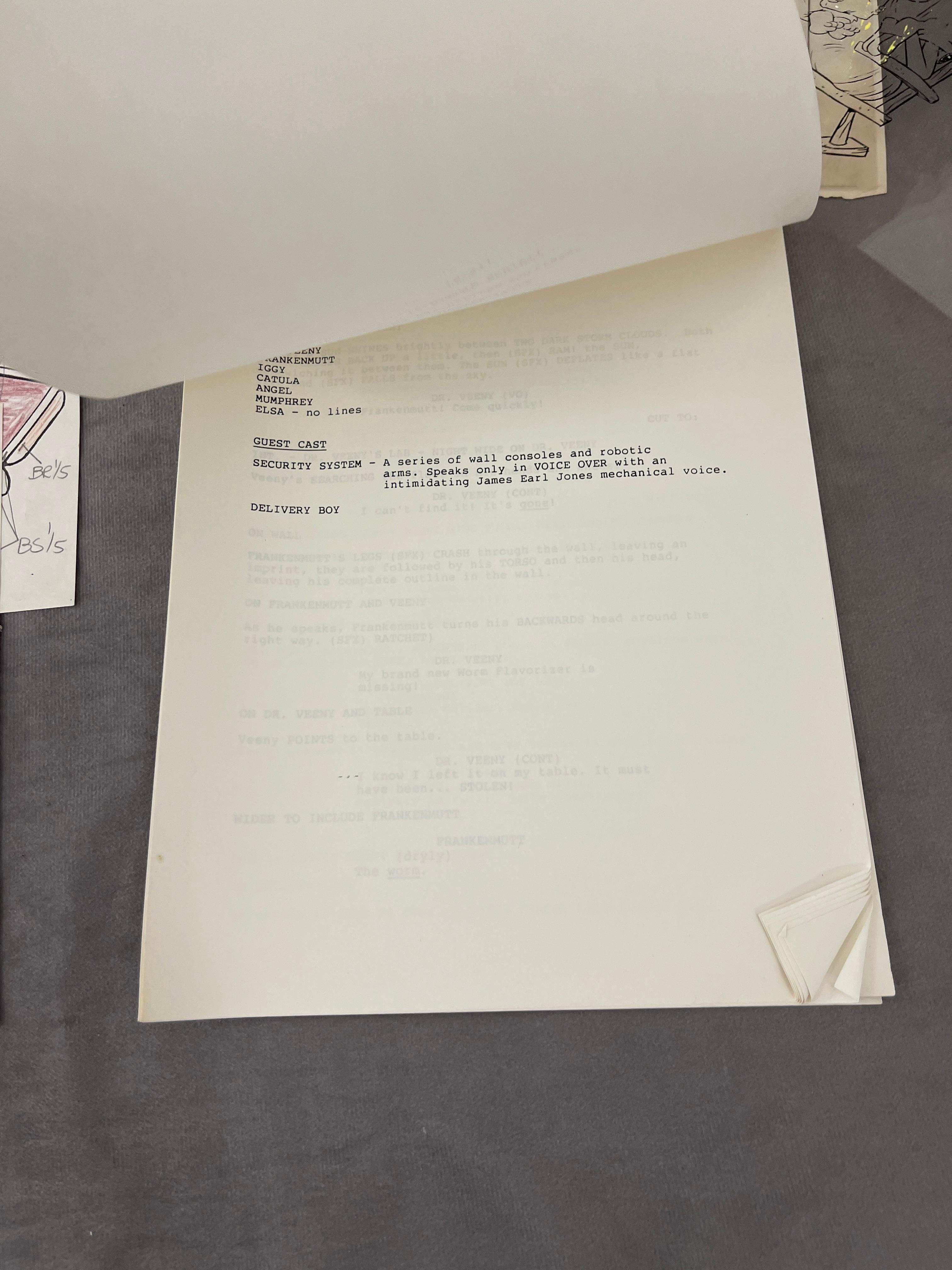Hanna Barbera Animation Papers and Scripts from Multiple Shows