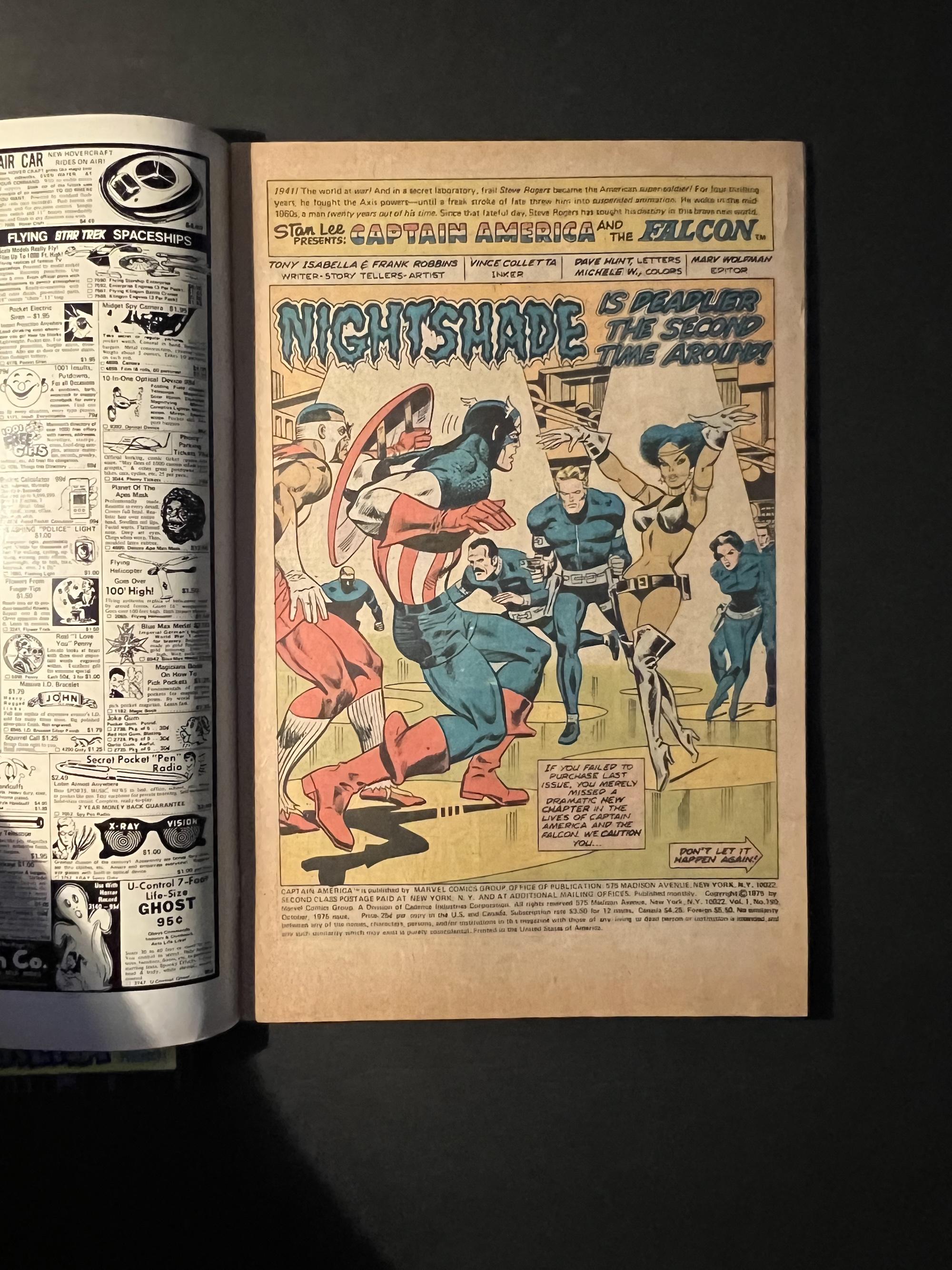 Captain America #189 & #190 Marvel Comic Books