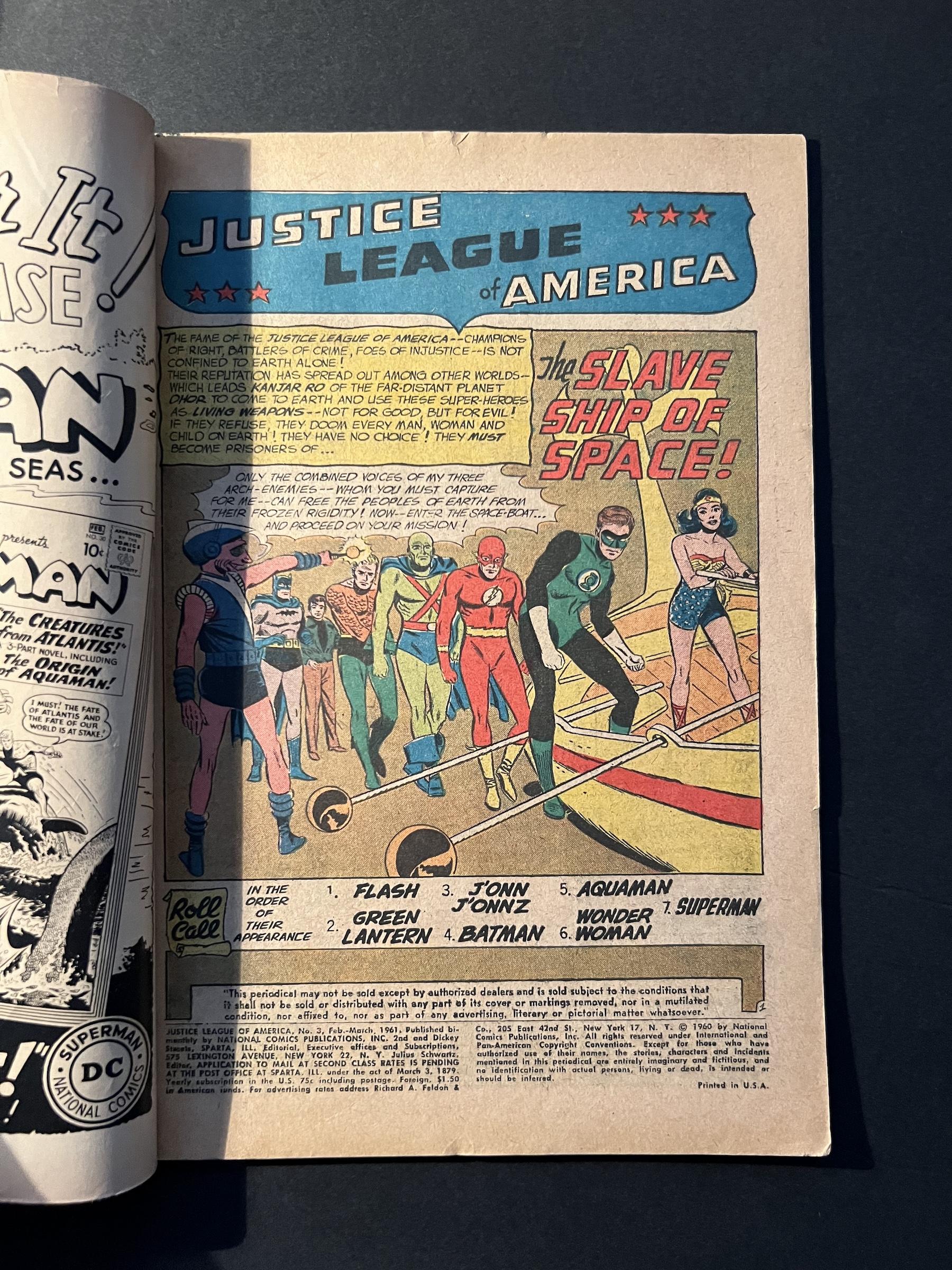 Justice League of America #3 DC 1st App of Kanjar Ro Comic Book