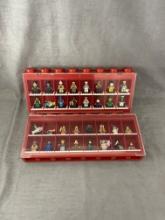 LEGO Minifigure Mini Lego People and Display Case Collection Lot