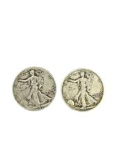 Vintage Silver One Dollar Face Value Mercury Liberty Coin Collection Lot of 2