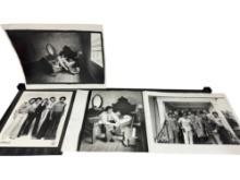 Vintage Black & White Vinyl Production Art Collection Lot of 4 Approx 16"x20"