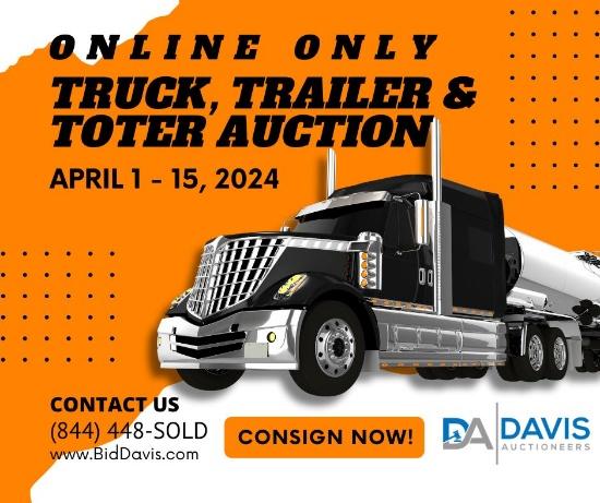 ONLINE ONLY TRUCK, TRAILER & TOTER AUCTION