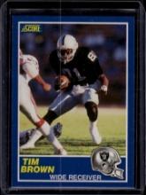 Tim Brown 1989 Score Rookie RC #86