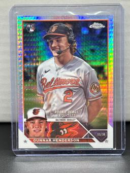 Gunnar Henderson 2023 Topps Chrome Rookie Debut Prism Refractor RC #USC208
