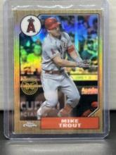 Mike Trout 2022 Topps Chrome 1987 Design Refractor Insert #87BC-1