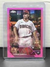 Corbin Carroll 2023 Topps Chrome Rookie Debut Pink Refractor RC #USC220