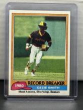 Ozzie Smith 1981 Topps Record Breaker #207