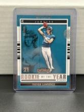 Trevor Lawrence 2021 Panini Contenders Rookie of the Year Insert #ROY-TLR