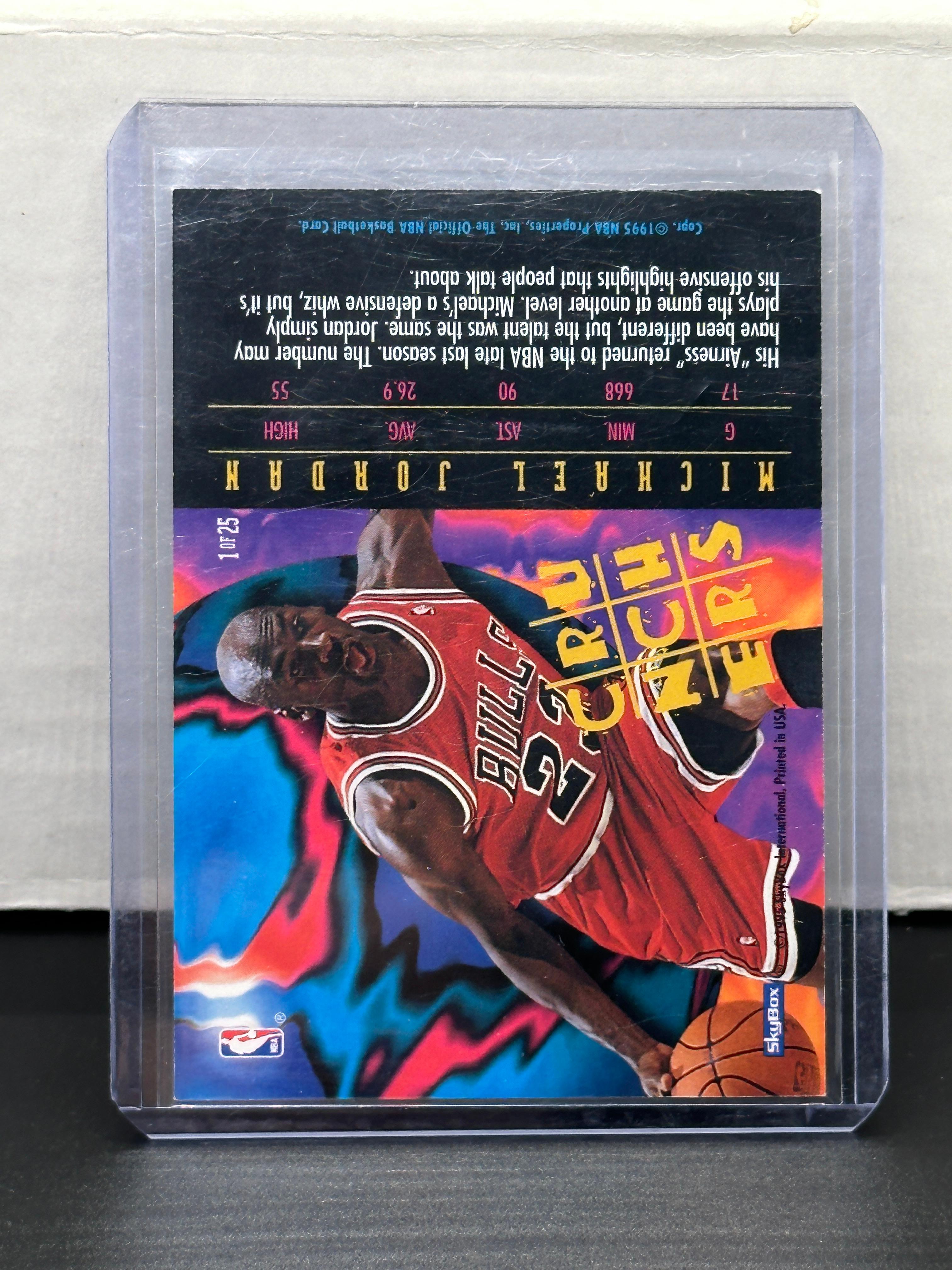 Michael Jordan 1995 NBA Hoops Crunchers Insert #1